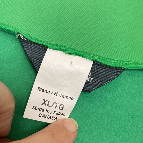 MEC Cycling Shirt Mens XL Green Gray Long Sleeve Half Zip Micro Fleece - Picture 12 of 15